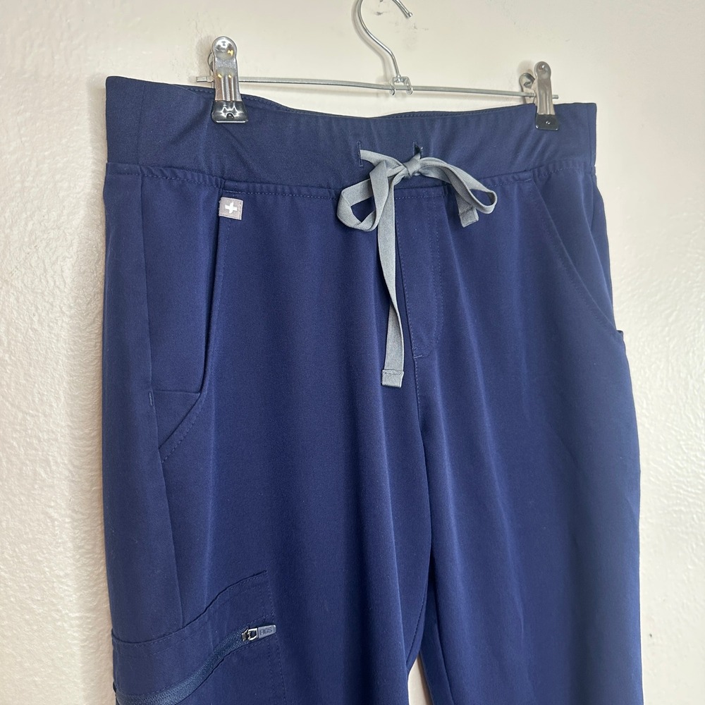 FIGS Jamora Jogger Scrubs Navy Blue Pants Size Small Cargo Pockets - Picture 4 of 9